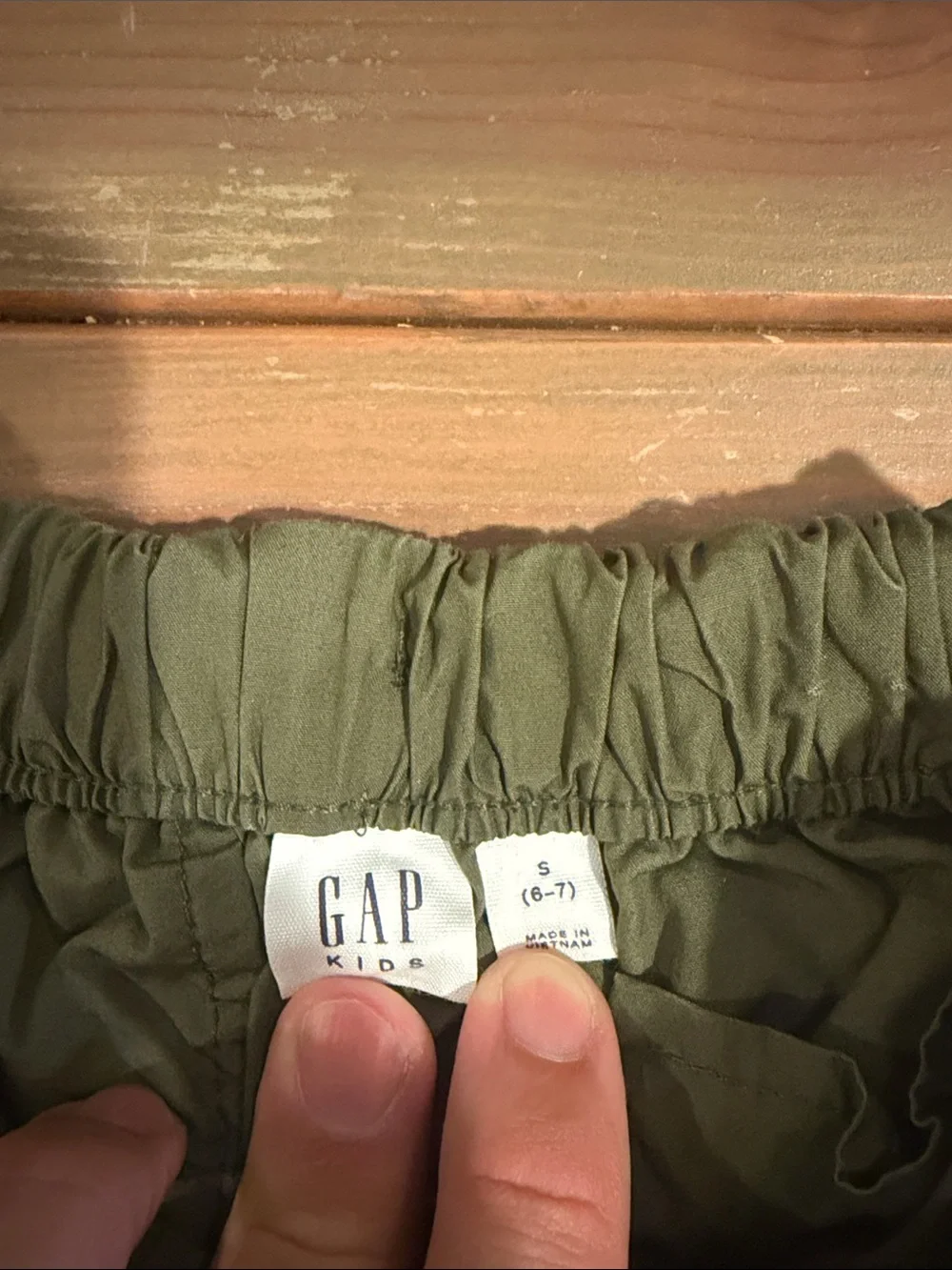 GAP Kids Olive Green Elastic Waist Cargo Pants